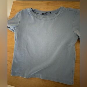 Light blue crop tee from Zara